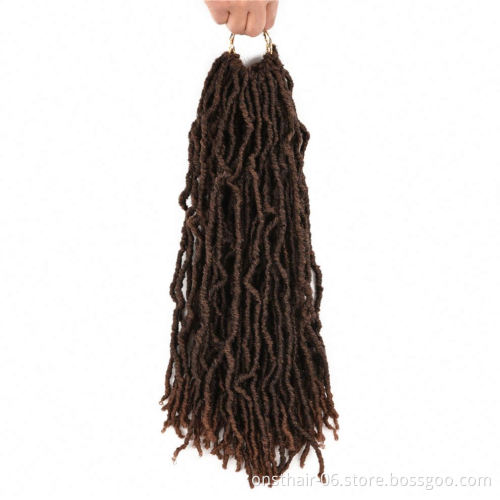 MYZYR Twist Crochet Hair Afro Kinky Curly 18 Inch Ombre Brown Long Synthetic Hair Crochet Braids Natural Hair Extensions